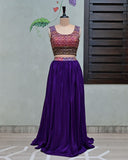 Modal Silk Skirt with Benarasi Bustier & Jacket image 1