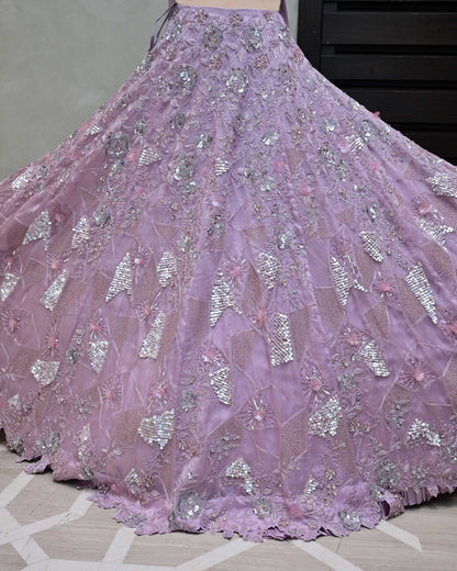 Fancy Organza Lehenga with Embellished Embroidery image 2