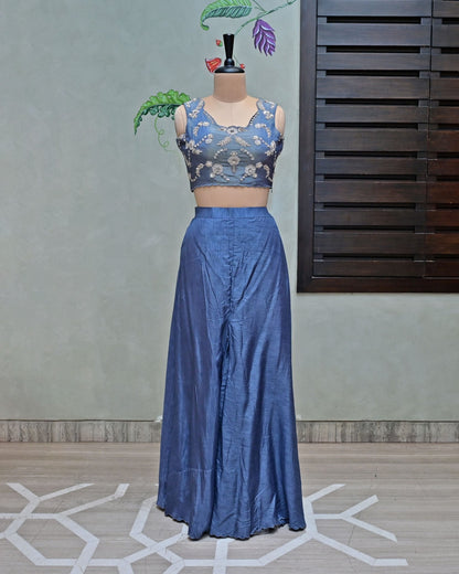 Tissue Embroidered Jacket with Bustier & Skirt image 1