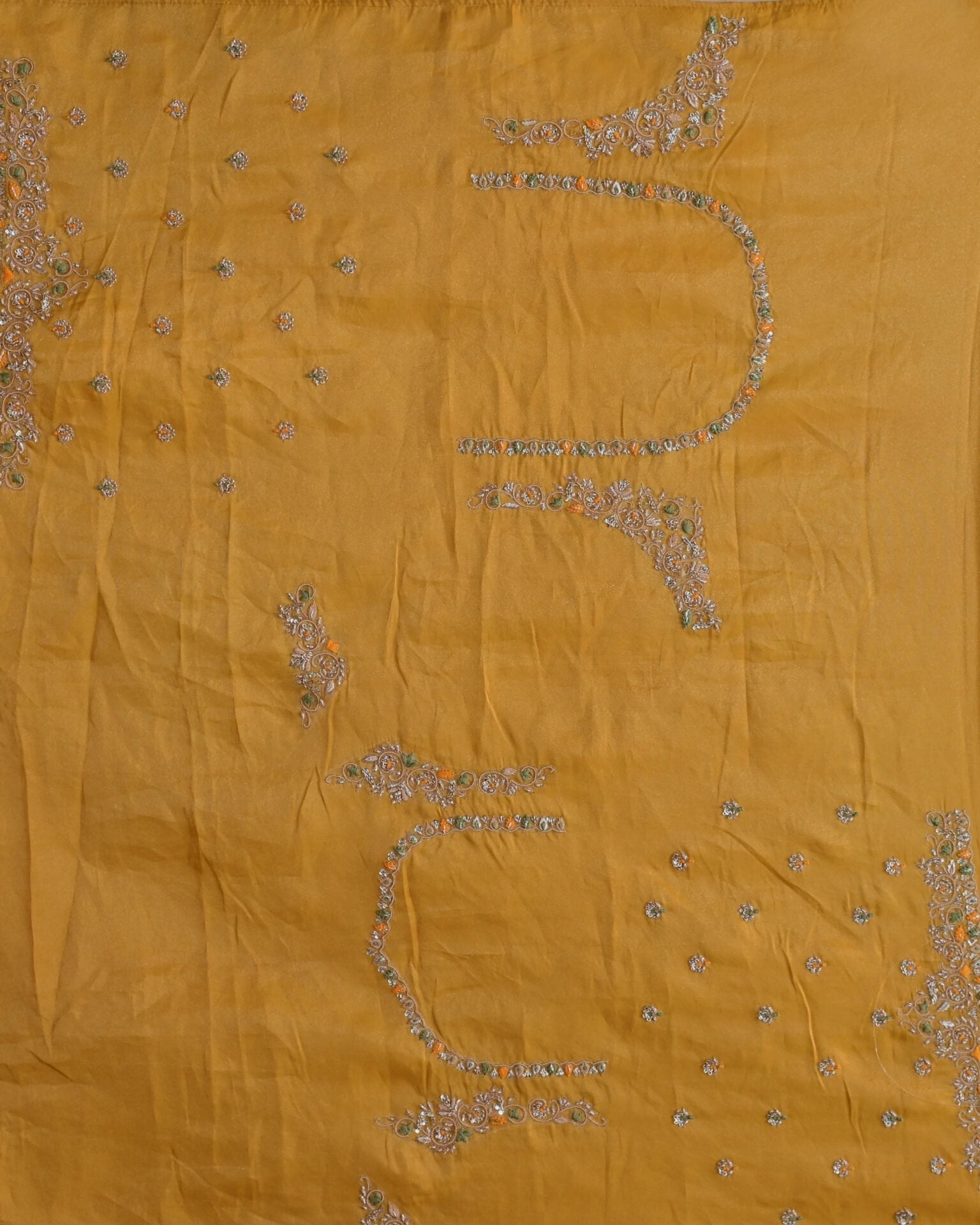 Yellow Crush Tissue Saree image 5