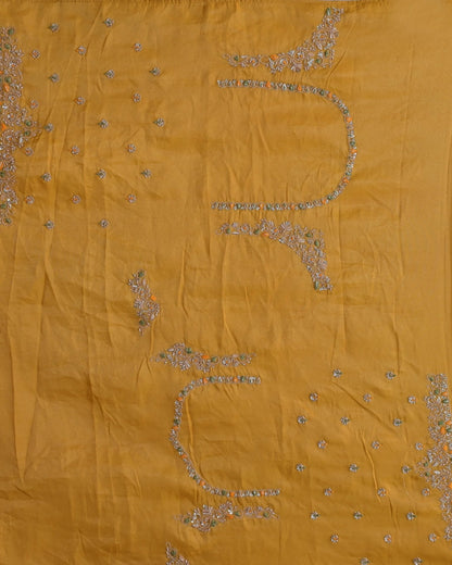 Yellow Crush Tissue Saree image 5
