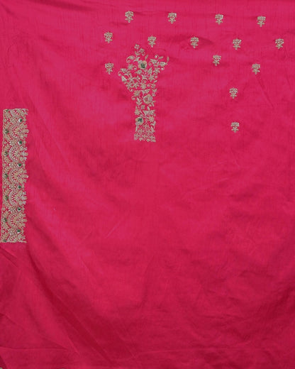 Green Patola Saree with Pink Border image 5