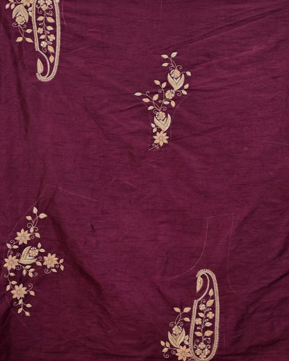 Shaded Wine Organza Saree image 5