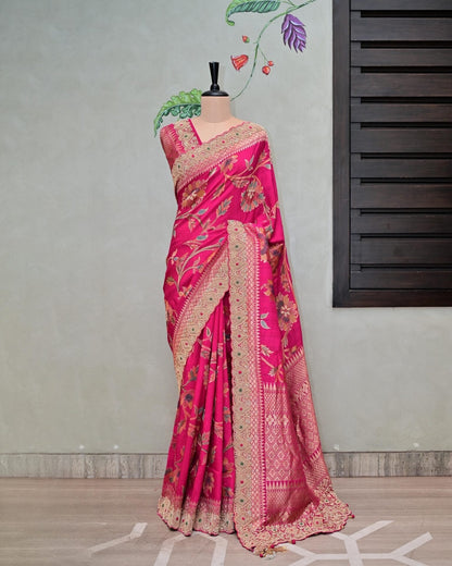 Rani Munga Tassar Saree image 0