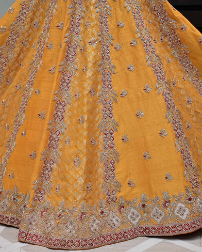 Mustard Yellow Lehenga with Gota Work image 3