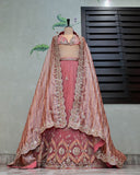 Tissue Lehenga with Striped Dupatta image 1