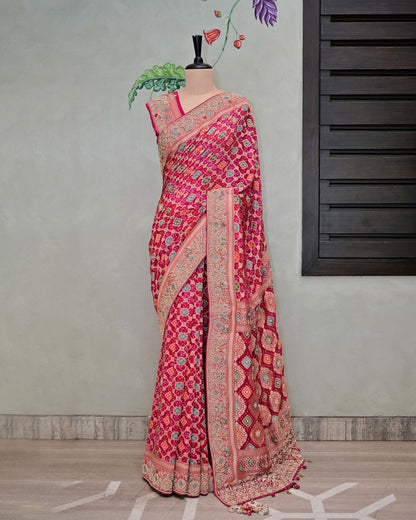 Rani Bandhani Saree image 0