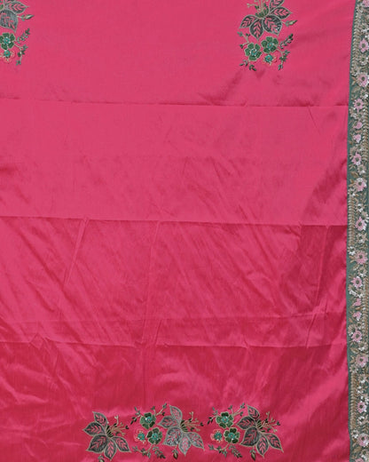 Pink Handloom Check with Matha Patti Border image 5