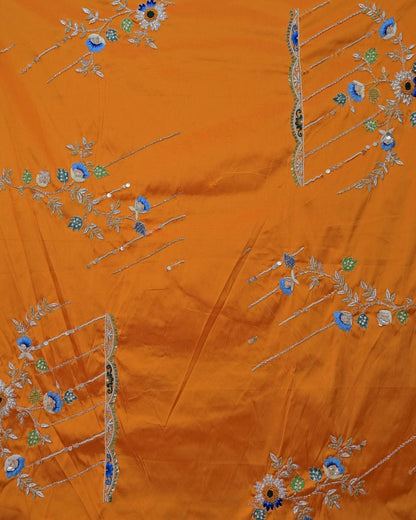 Yellow Tissue Saree image 5