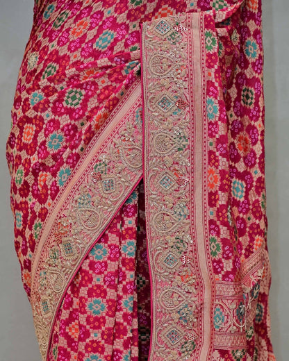Rani Bandhani Saree image 3