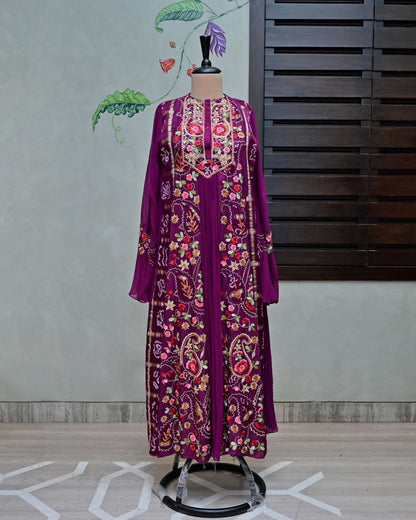 Crush Anarkali with Organza Dupatta image 1