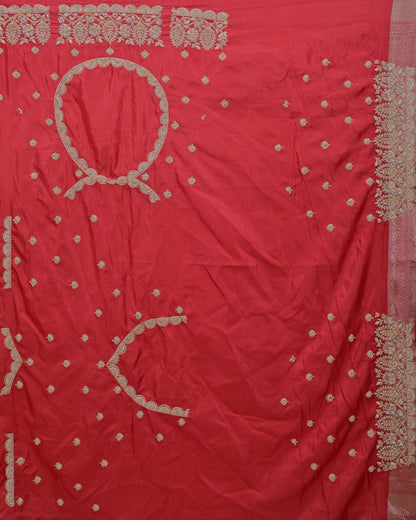 Red Benarasi Silk Saree image 5