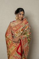 Tissue Patola Silk Saree With Traditional Motifs