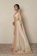Gold Tissue Stripe Saree With Pichhwai Palla