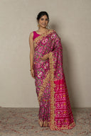 Ranii Pink Patola Saree With Zardozi Work