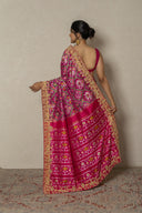 Ranii Pink Patola Saree With Zardozi Work