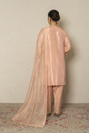 Soft peach Tissue Kurta Set