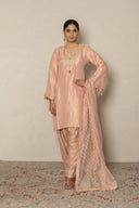 Soft peach Tissue Kurta Set