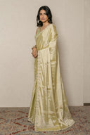 Mint Green Tissue Saree With Elegant Paisley