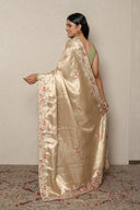 Classic Champagne Gold with Floral Border