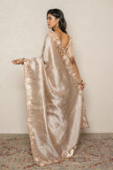 Regal Olive Gold Brocade Silk Saree