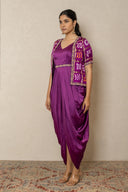 Modal silk dhoti Dress with Ghatchola Jacket