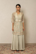 Sage Green gota Embroidered Kurta Set with Dupatta