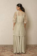 Sage Green gota Embroidered Kurta Set with Dupatta