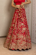 Red Silk Lehenga Set