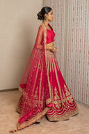 Pink Ari Tari Work Lehenga Set