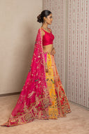 Multi Silk Kali Lehenga Set