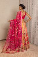 Multi Silk Kali Lehenga Set