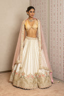 Off-White Silk Lehenga Set