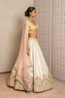 Off-White Silk Lehenga Set