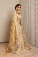 Golden Tissue Zardozi Lehenga Set