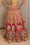 Cherry Red Bridal Lehenga
