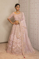 Pink Silk Zardozi Lehenga Set