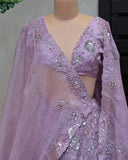 Fancy Organza Lehenga with Embellished Embroidery image 1