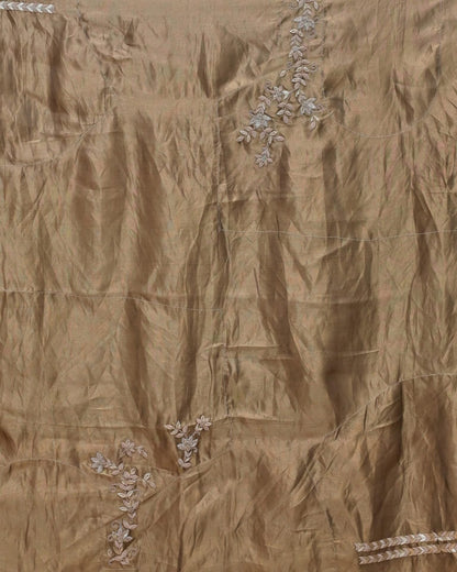 Grey Tissue Saree with Suvendu Border image 5