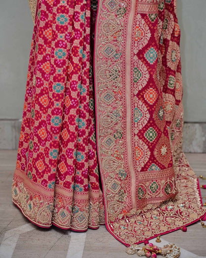 Rani Bandhani Saree image 4