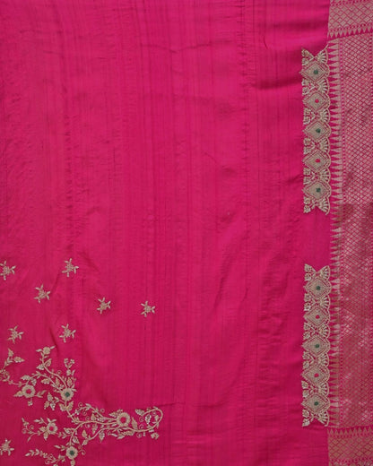 Rani Munga Tassar Saree image 5