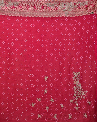 Rani Bandhani Saree image 5