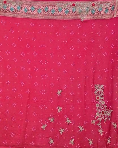 Rani Bandhani Saree image 5