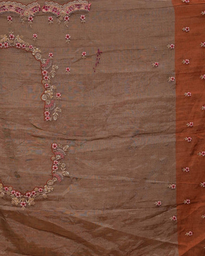 Two-Tone Bronze Tissue Saree image 5