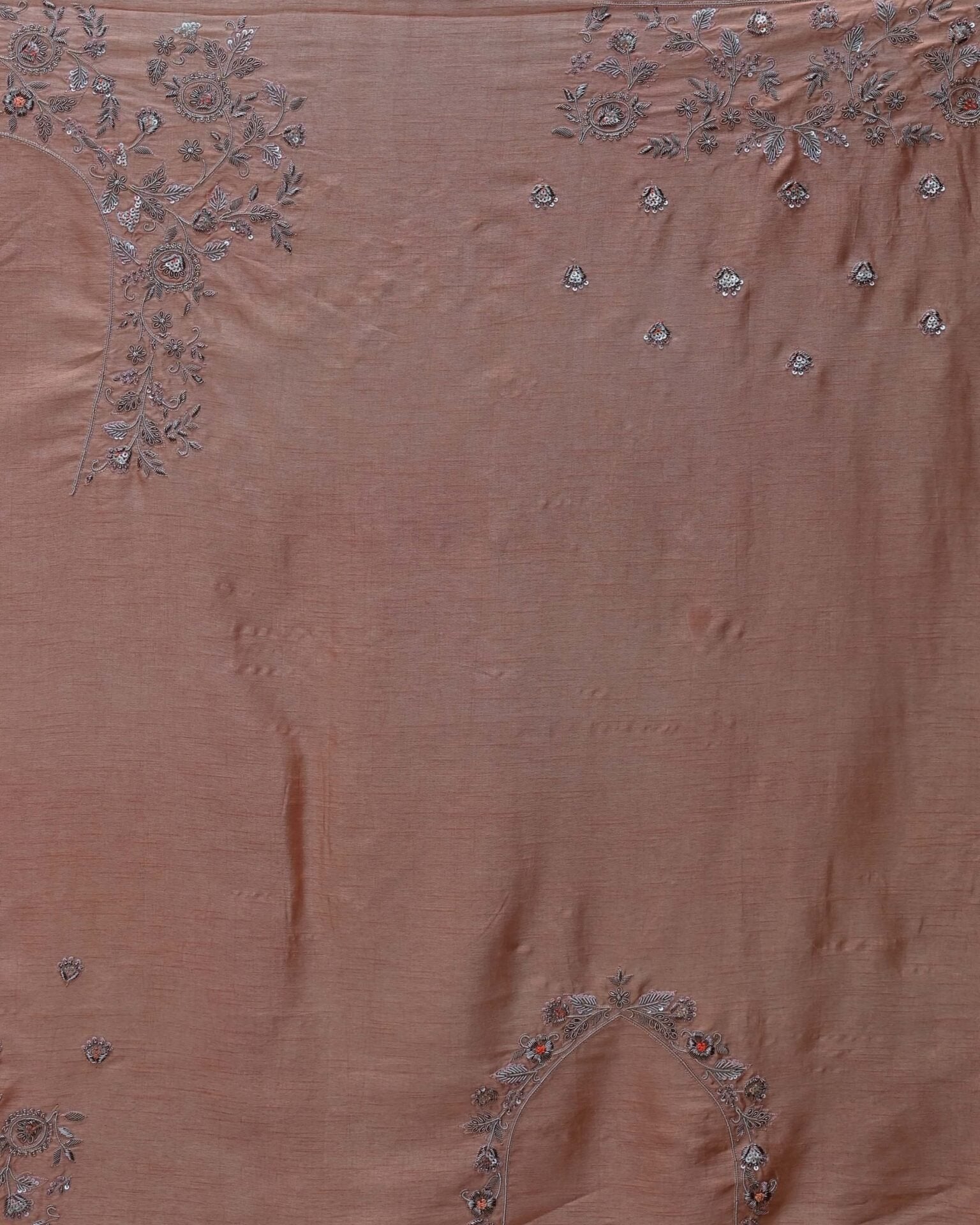 Peach Organza Saree image 5