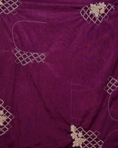 Wine Organza Saree image 5